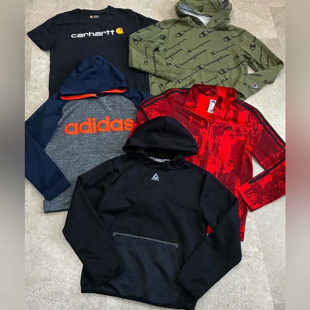 Boys ADIDAS/CARHARTT/CHAMPION Sweatshirts..Athletic Jacket & Shirt, sz Large